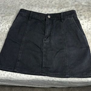 Black jean skirt
